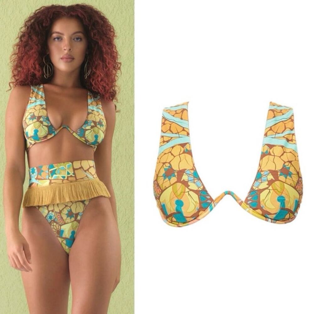 SOLD - REVOLVE Andrea Lyamah Lasa Bikini top mosaic